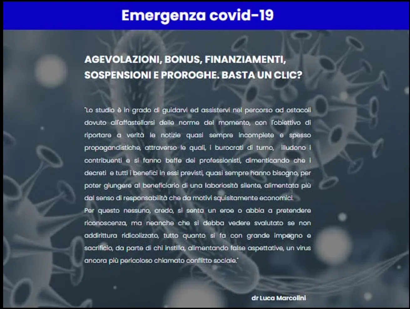 Immagine originale della riflessione pubblicata durante l’emergenza COVID-19